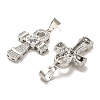 Brass Micro Pave Cubic Zirconia Pendants KK-K355-43P-2