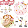 8Pcs 8 Styles Cocktail/Ice Cream Alloy Enamel Pendants ENAM-CJ0007-37-2