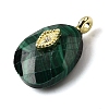 Natural Malachite Pendants G-Z090-01G-09-2