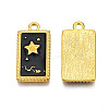 Rack Plating Golden Alloy Enamel Pendants LS-ENAM-S122-50G-3