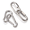 304 Stainless Steel Rock Climbing Carabiners and Screw Carabiner Lock Charms STAS-TA0004-62P-4