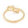 304 Stainless Steel with Rhinestone Heart Finger Ring for Women RJEW-C086-11-G-3