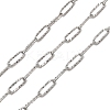 Tarnish Resistant 304 Stainless Steel Textured Paperclip Chains LS-CHS-I009-01P-A-1