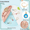 5 Pairs 5 Colors Enamel Evil Eye Dangle Hoop Earrings EJEW-AR0001-04-4