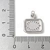 Rack Plating Brass Micro Pave Cubic Zirconia Enamel Pendants KK-P290-56C-P-3