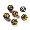 Printed Opaque Acrylic Beads SACR-F015-01B-1
