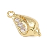 Brass Micro Pave Cubic Zirconia Pendants KK-I352-34G-02-2