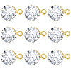 30Pcs Clear Cubic Zirconia Stud Earring Findings EJEW-BBC0002-07B-7