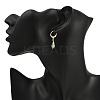 Natural & Synthetic Mixed Stone Round Hoop Earrings EJEW-JE06583-3