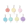 Handmade Polymer Clay Lollipop Pendant Decorations HJEW-JM03387-2