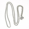 Tarnish Resistant Trendy Unisex 201 Stainless Steel Twisted Chain Necklaces NJEW-L043-44P-1