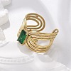 304 Stainless Steel Cuff Rings for Women RJEW-D302-03G-08-1