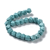 Synthetic Dyad Turquoise Star Cut Round Beads Strands G-M418-C02-01-3