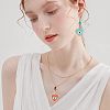 SUPERFINDING 8Pcs 4 Colors Rack Plating Brass Cubic Zirconia Pendants KK-FH0003-33-5