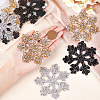 Fingerinspire Christmas Snowflake Rhinestone Patches DIY-FG0001-72-3
