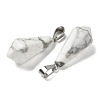 Natural Howlite Pointed Pendants G-B127-15P-03-2