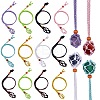16Pcs 8 Style Adjustable Braided Waxed Cord Macrame Pouch Necklace Making NJEW-SZ0001-52B-1