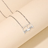 Fashionable Iron Hollow Out Book Pendant Necklaces for Women FS-WG9E5D2-02-2