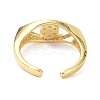 Evil Eye Real 18K Plated Cuff Rings for Women Gift ZIRC-C021-03G-04-2