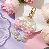 Butterfly Heart Acrylic Pendant Decoration HJEW-JM02011-2