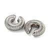 Non-Tarnish Spiral Rings 304 Stainless Steel Cuff Earrings for Women EJEW-G393-01A-P-2