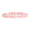 Natural Rose Quartz Round Beads Stretch Bracelets BJEW-PH0001-8mm-20-1