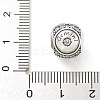 Brass Clear Cubic Zirconia European Beads FIND-M049-01AS-08-3