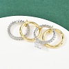 Brass Micro Pave Cubic Zirconia Plain Band Finger Rings for Women RJEW-P160-01F-G01-3