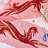 2Pcs 2 Style Polyester Embroidery Sew on Appliques PATC-MA0001-32B-4