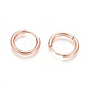 Ion Plating(IP) 304 Stainless Steel Huggie Hoop Earrings EJEW-F111B-17mm-RG-2
