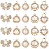 20Pcs 5 Styles Alloy Rhinestone Charms ALRI-FS0001-06-3