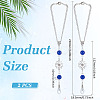 2Pcs Alloy Flower Pendant Decorations HJEW-ME0001-07B-2