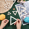 2 Sets Triangle Wood Hoop Rings Macrame for DIY Craft Making DIY-BC0009-97-3