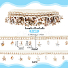 5Yards Cotton Thread & Linen & Shell Beaded Trim Ribbon OCOR-PH0007-40-5