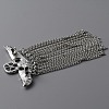 Alloy Eagle Wing with Pentagram Brooch Pin JEWB-WH0030-13C-P-2