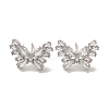 Rack Plating Brass Micro Pave Cubic Zirconia Studs Earrings EJEW-R162-23P-1