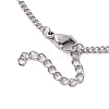 Tarnish Resistant Adjustable 304 Stainless Steel Curb Chains Necklaces Making AJEW-JB01214-01-3