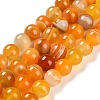 Natural Striped Agate/Banded Agate Beads Strands G-Z060-A01-C25-1