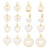 16Pcs 8 Styles Brass Enamel Charms KK-GA0001-57-1