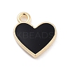 Light Gold Plated Alloy Enamel Charms ENAM-M219-06KCG-02-1