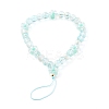 Frosted Round Spray Painted Glass Beaded Mobile Straps HJEW-JM00467-02-1
