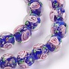 Handmade Gold Sand Lampwork Beads Strands LAMP-P051-D02-2