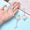 Tibetan Style Alloy Key Pendant Cabochon Bezel Settings LS-PALLOY-J494-51AS-5