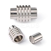Tarnish Resistant Smooth 304 Stainless Steel Magnetic Clasps with Glue-in Ends STAS-C005-1-1