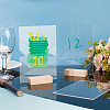 Transparent Acrylic Place Card & Wood Card Holder Set AJEW-WH0342-23-5