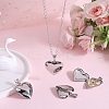 4Pcs 316 Stainless Steel Locket Pendants STAS-BBC0005-07-4