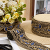 Flower Pattern Ethnic Style Embroidery Floral Polyester Ribbons OCOR-WH0070-322A-01-4