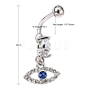 Evil Eye Drop Belly Button Rings for Women AJEW-C010-01P-3