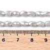 Opaque Solid Color Electroplate Glass Beads Strands LS-EGLA-N013-P4mm-B05-4