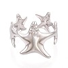 304 Stainless Steel Cuff Rings for Women RJEW-N052-09P-2